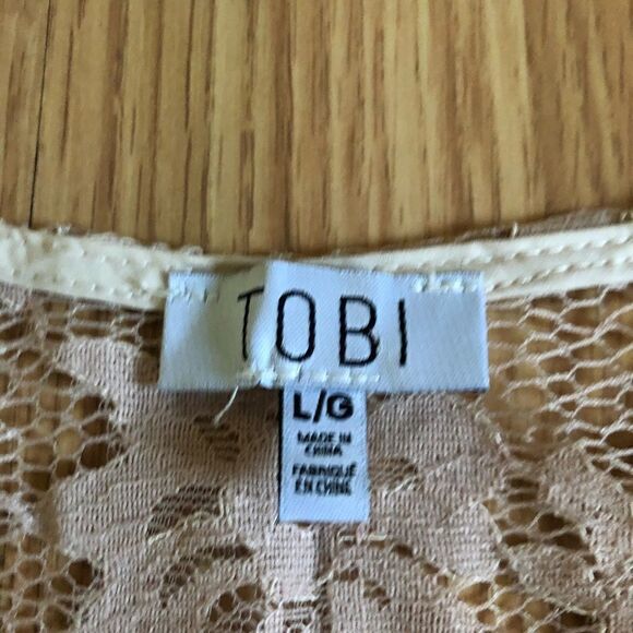 NWT TOBI Dusty Rose Lace Mini Party Dress - Picture 3 of 9